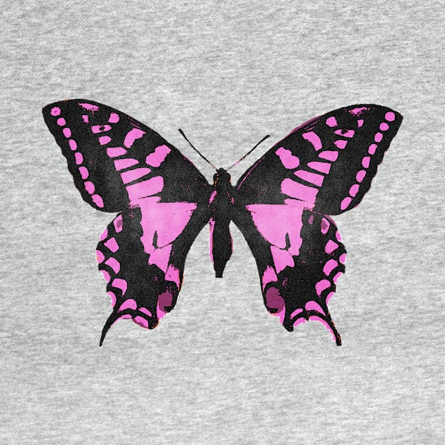 Pink and Black Butterfly by Scarebaby